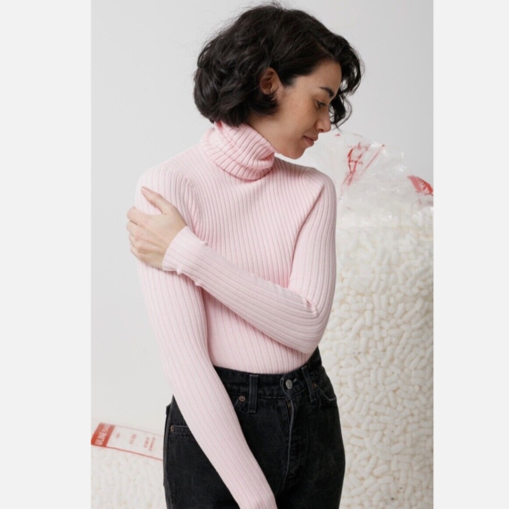 ★Org.$285 GIU GIU NONNA TUTLENECK SWEATER PINK S★